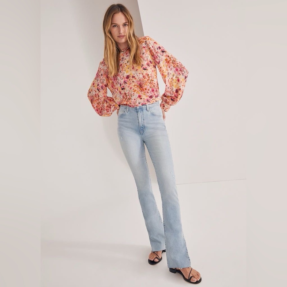 Favorite Daughter Light Blue Cropped Jeans